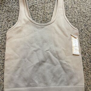 a new day Light Beige Ribbed Tank Top